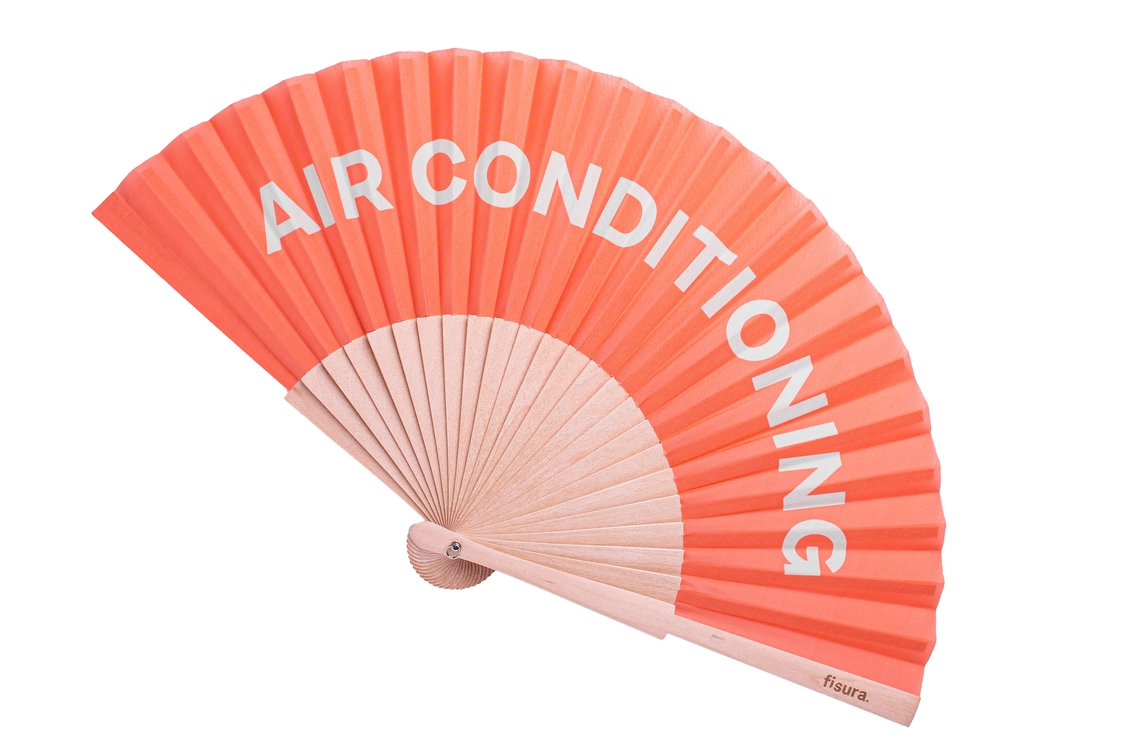 Fächer " AIR CONDITIONING " aus Spanien , Fächer aus Spanien